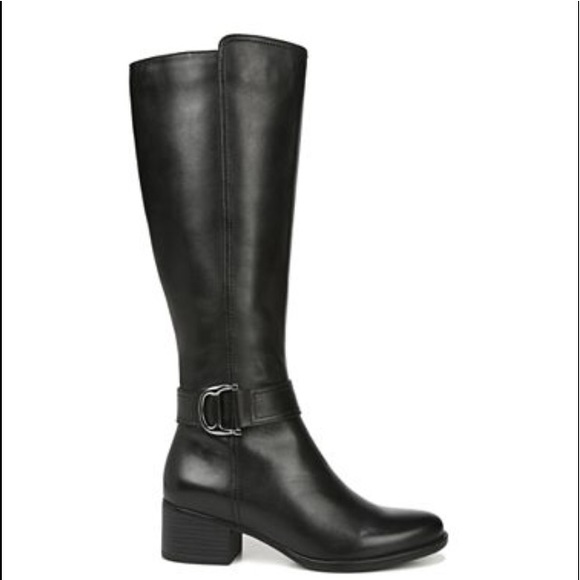 Black high shaft leather boots - Picture 5 of 10